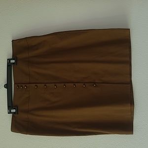 NYCC Straight Skirt, Medium brown, cotton, spandex, size 16, summer weight